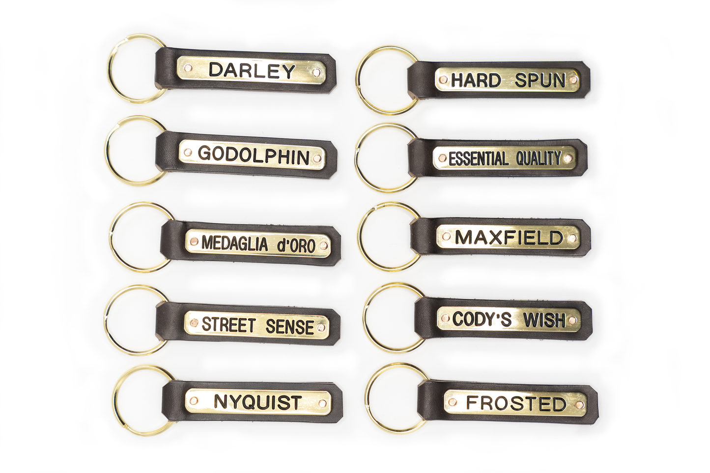 Leather Nameplate Keychain