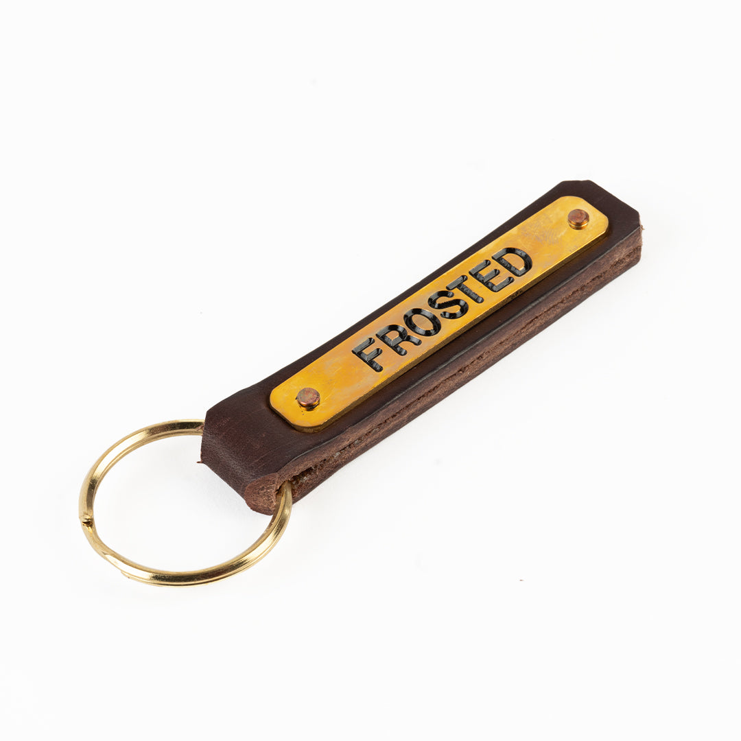 Leather Nameplate Keychain