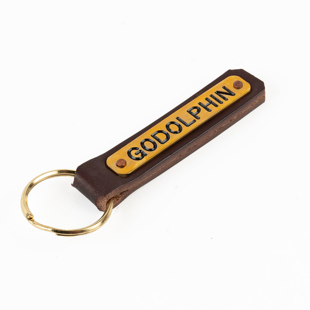 Leather Nameplate Keychain