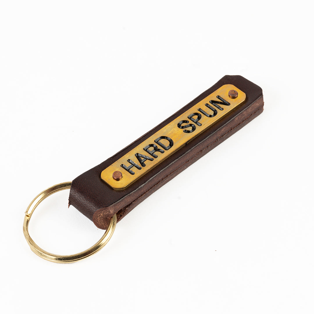 Leather Nameplate Keychain