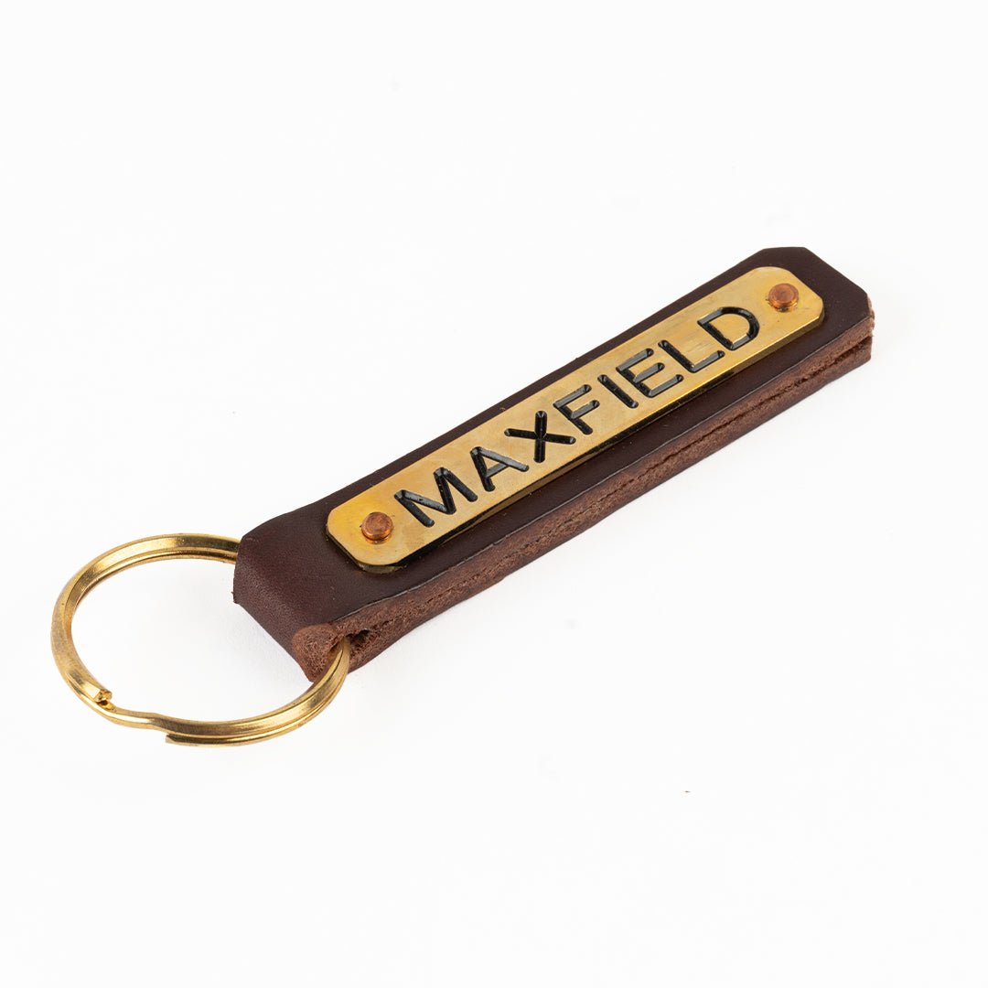 Leather Nameplate Keychain