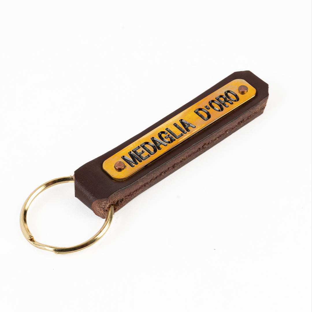 Leather Nameplate Keychain