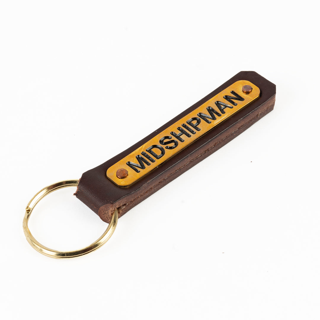 Leather Nameplate Keychain