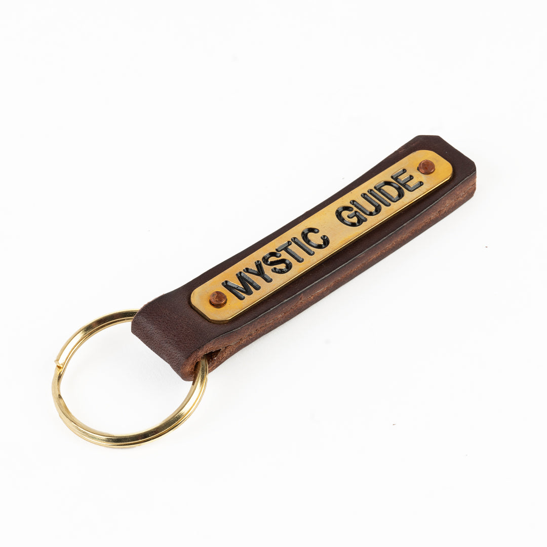 Leather Nameplate Keychain