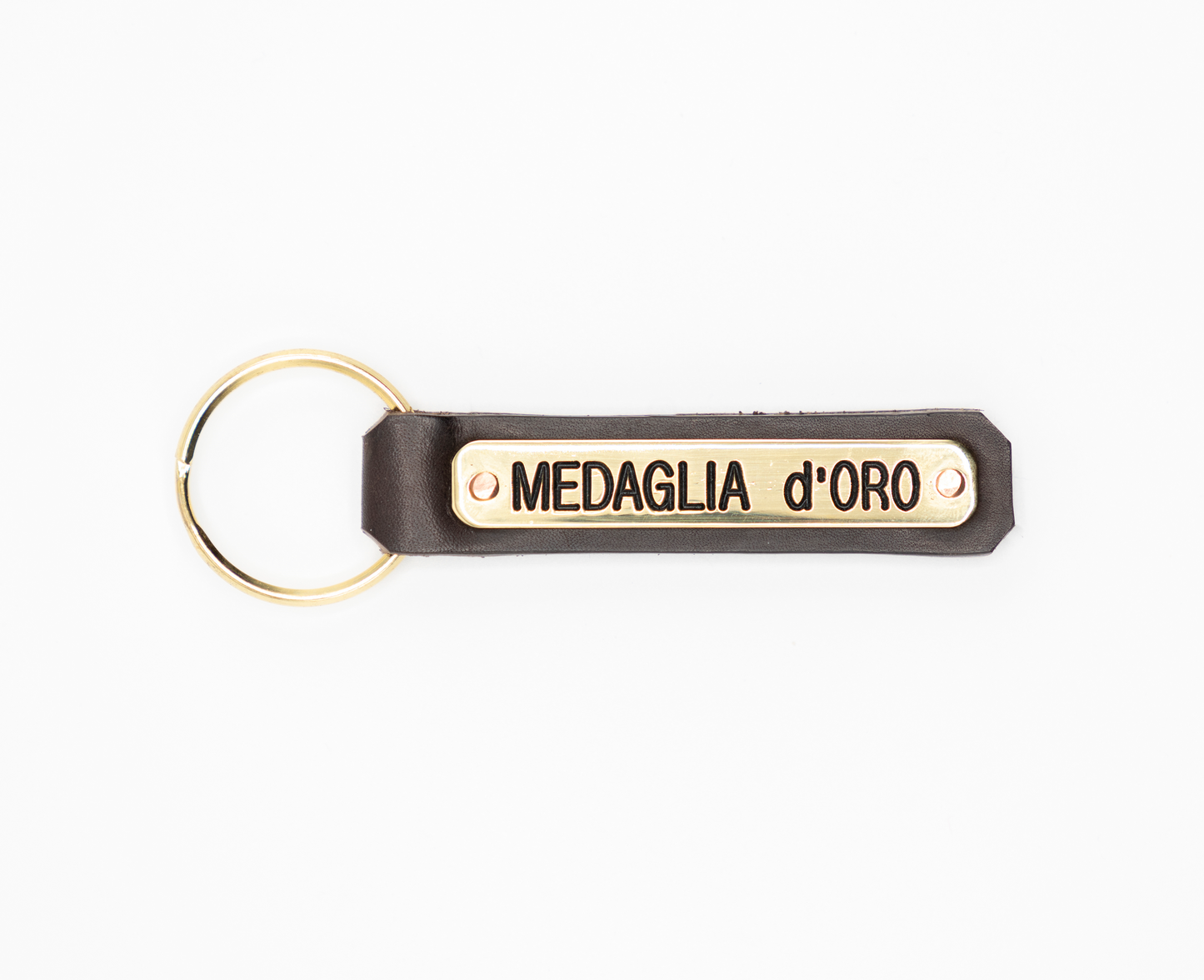 Leather Nameplate Keychain