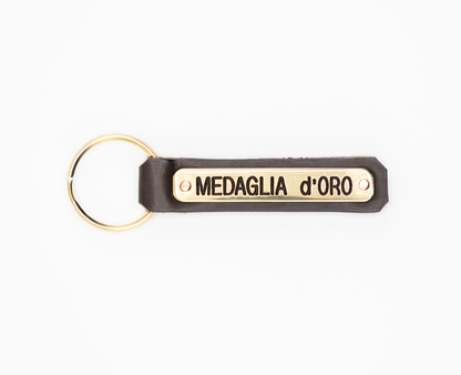 Leather Nameplate Keychain
